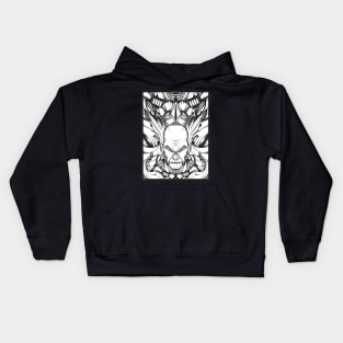 balck white robot Kids Hoodie